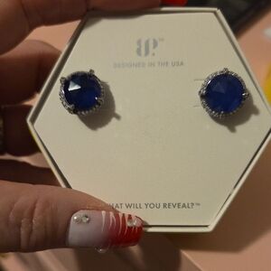 Bomb Party Blue Stud Earrings
